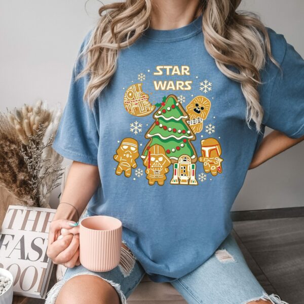 Comfort Colors(r) Star Wars Gingerbread Shirt Christmas Gingerbread T Shirt Christmas Cookie Shirt Christmas Tree Shirt Star Wars Gift 4