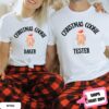 Comfort Colors Couple Christmas Shirt Christmas Cookie Baker Cookie Tester Gingerbread Man Matching Christmas Wedding Gift for Wife Husband 1