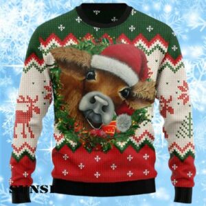 Cow Xmas Ugly Christmas Sweater 1 1