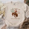 Cowboy Christmas Sweater Giddy Up Jingle Horse Pick Up Your Feet Howdy Country Christmas Horse Cowgirl Shirt Christmas Sweatshirt 1