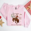 Cowboy Christmas Sweater Giddy Up Jingle Horse Pick Up Your Feet Howdy Country Christmas Horse Cowgirl Shirt Christmas Sweatshirt 3