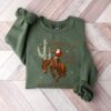 Cowboy Christmas Sweater Giddy Up Jingle Horse Pick Up Your Feet Howdy Country Christmas Horse Cowgirl Shirt Christmas Sweatshirt 4