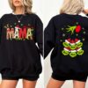 Custom Christmas Mama Kids Names Sweatshirt Christmas Grinch Mama CrewneckGrinchmas Grandma Gift SweatshirtStunk Stink Stank Mama Sweater 4