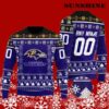 Custom Name And Number Ravens Ugly Christmas Sweater 5 5