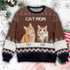 Custom Photo Christmas Ugly Sweater Cat Mom Ugly Sweater Cat Dad Ugly Sweater Thanksgiving Gifts Christmas Gift Gift For Cat Lovers 6