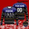 Custom Walking Abbey Road Baltimore Ravens Christmas Sweater 5 5