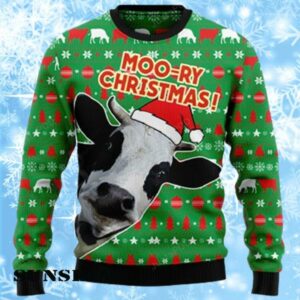 Cute Cow Christmas Ugly Sweaters Womens 1 1