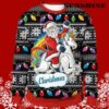 Cute Ugly Christmas Sweater Santa Unicorn 5 5