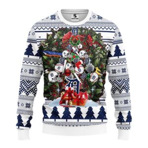 Detroit Tigers Christmas Tree Ugly Sweater