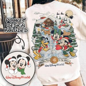 Disney Merriest Place In The World Christmas Sweatshirt Christmas Mickey Hoodie Christmas Youth Sweatshirt Christmas Toddler Sweater 1