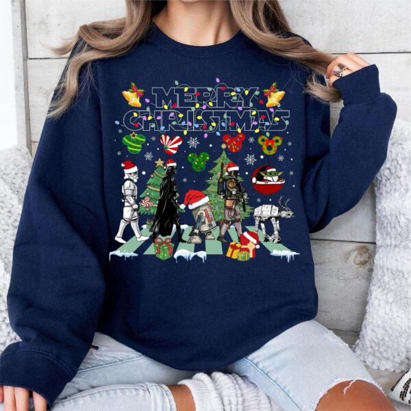 Disney Star Wars Merry Christmas Sweatshirt Star Wars Characters Tee Family Christmas Trip Shirt Star Wars Fan X Mas Sweater 1 1