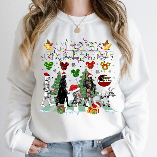 Disney Star Wars Merry Christmas Sweatshirt Star Wars Characters Tee Family Christmas Trip Shirt Star Wars Fan X Mas Sweater 2