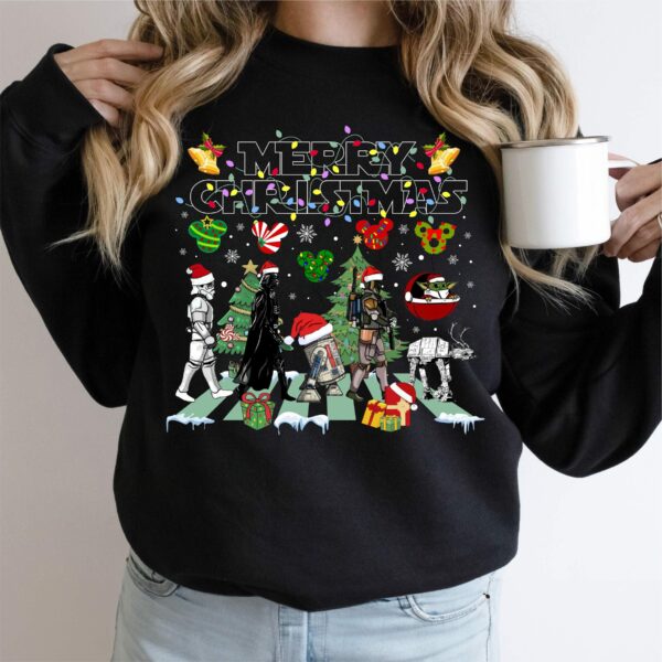 Disney Star Wars Merry Christmas Sweatshirt Star Wars Characters Tee Family Christmas Trip Shirt Star Wars Fan X Mas Sweater 4 1