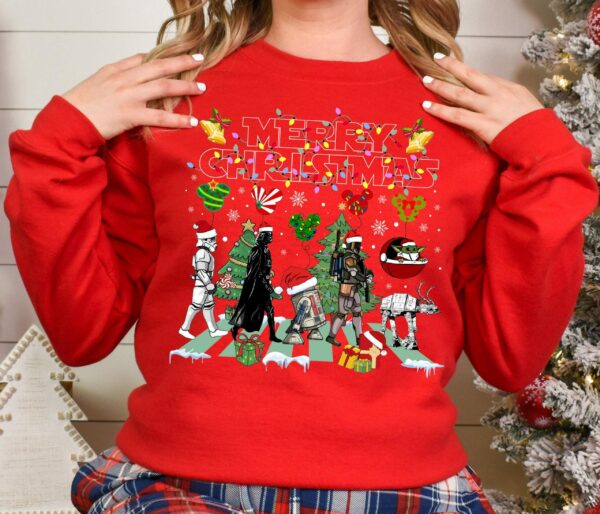 Disney Star Wars Merry Christmas Sweatshirt Star Wars Characters Tee Family Christmas Trip Shirt Star Wars Fan X Mas Sweater 5 1