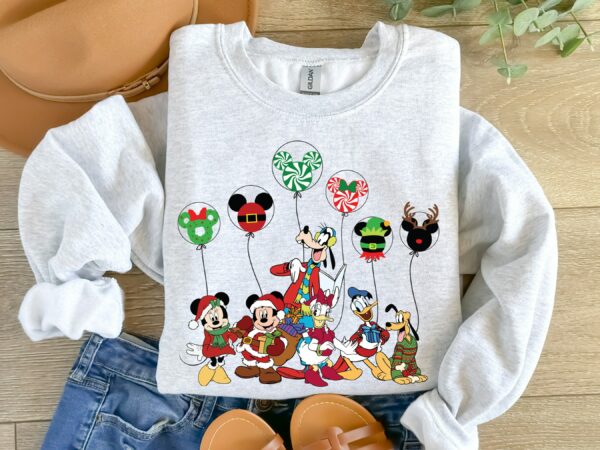 Disney World Mickey And Friends Christmas Sweatshirt Christmas Mickey Mouse TShirt Christmas Family Disney Vacation Sweater Xmas Gift 1