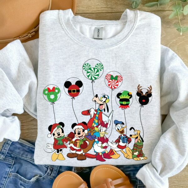 Disney World Mickey And Friends Christmas Sweatshirt Christmas Mickey Mouse TShirt Christmas Family Disney Vacation Sweater Xmas Gift 1