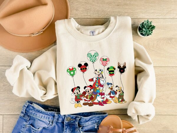 Disney World Mickey And Friends Christmas Sweatshirt Christmas Mickey Mouse TShirt Christmas Family Disney Vacation Sweater Xmas Gift 2