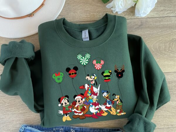 Disney World Mickey And Friends Christmas Sweatshirt Christmas Mickey Mouse TShirt Christmas Family Disney Vacation Sweater Xmas Gift 3