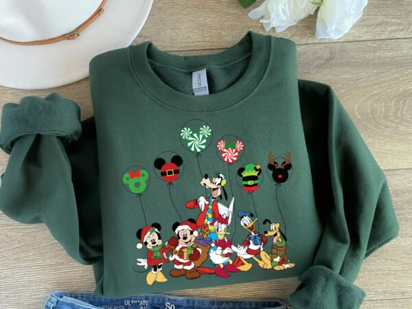 Disney World Mickey And Friends Christmas Sweatshirt Christmas Mickey Mouse TShirt Christmas Family Disney Vacation Sweater Xmas Gift 3