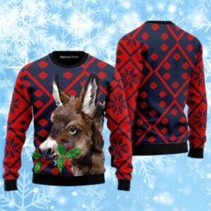 Donkey Cute Ugly Funny Christmas Sweaters 1 1