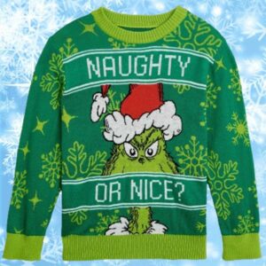 Dr Seuss The Grinch Naughty or Nice Ugly Christmas Sweaters Grinch 1 1