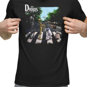 Droids Abbey Road T Shirt Movie Music Mashup Adults Gift For Men T Shirt 1