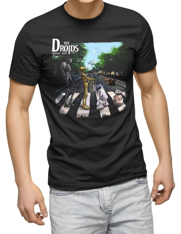 Droids Abbey Road T Shirt Movie Music Mashup Adults Gift For Men T Shirt 3