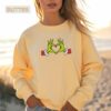 Embroidered Grinch Christmas Heart Sweatshirt Grinch Love Sweatshirt Christmas Grinch Crewnecks Christmas Family 2024 Sweatshirts 10