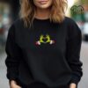 Embroidered Grinch Christmas Heart Sweatshirt Grinch Love Sweatshirt Christmas Grinch Crewnecks Christmas Family 2024 Sweatshirts 4 1