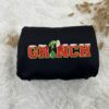 Embroidered Grinchmas Sweatshirt Funny Crewneck Whoville Embroidered Sweatshirt Christmas Gift ESA131 3