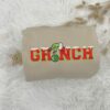 Embroidered Grinchmas Sweatshirt Funny Crewneck Whoville Embroidered Sweatshirt Christmas Gift ESA131 4