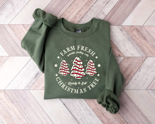 Farm Fresh Christmas Tree Shirt Christmas Tree Cake Shirt Christmas Cake Sweatshirt Christmas Crewneck Christmas Shirt For Women 1