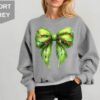 Funny Christmas Sweatshirt Coquette Bow Christmas Sweatshirt Merry Grinchmas Christmas Holiday Party Outfit Grinch sweatshirts 4