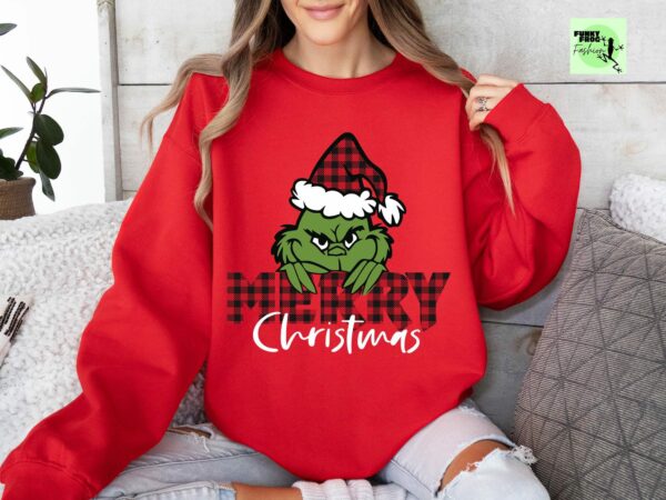 Funny Grinch Christmas Sweatshirt Grinchmas Sweatshirt Xmas Holiday Sweatshirt Christmas Tree Sweatshirt Grinch Lovers Christmas Gift 4 1