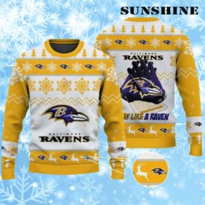 Funny Play Like A Raven Christmas Sweater Ugly 1 1