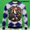 Funny Reindeer Pug Dog Ugly Christmas Sweater Ravens 3 3