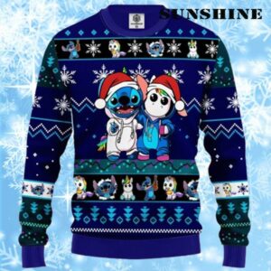 Funny Stitch Christmas Sweater With Unicorn 1 1