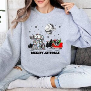 Galaxy Edge Merry Sithmas Shirt Star Wars Darth Vader Merry Christmas Sweatshirt Star Wars Characters Holiday T shirt Xmas Party Tee 1