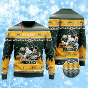 Green Bay Packers Disney Donald Duck Mickey Mouse Goofy Best Ugly Christmas Sweaters 1 1