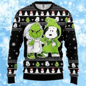 Grinch And Snoopy Merry Christmas Funny Xmas Sweaters 1 1