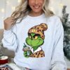 Grinch Boujee Christmas Sweatshirt Grinch Leopard Unisex Shirt Grinchmas Coffee Shirt Merry Grinchmas Tees Grinch Leopard Hoodie 3