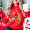 Grinch Christmas Tree Crewneck Sweatshirt Whimsical Grinch Max Tree Sweater Festive Retro Shirt Xmas Hoodie Grinch Holidays Jumper 7