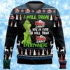 Grinch I Will Drink Coors Light Everywhere Ugly Christmas Sweater 1 1