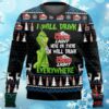 Grinch I Will Drink Coors Light Everywhere Ugly Christmas Sweater 4 4