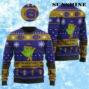 Grinch Shirts NFL Football Ravens Christmas Sweater 1 1