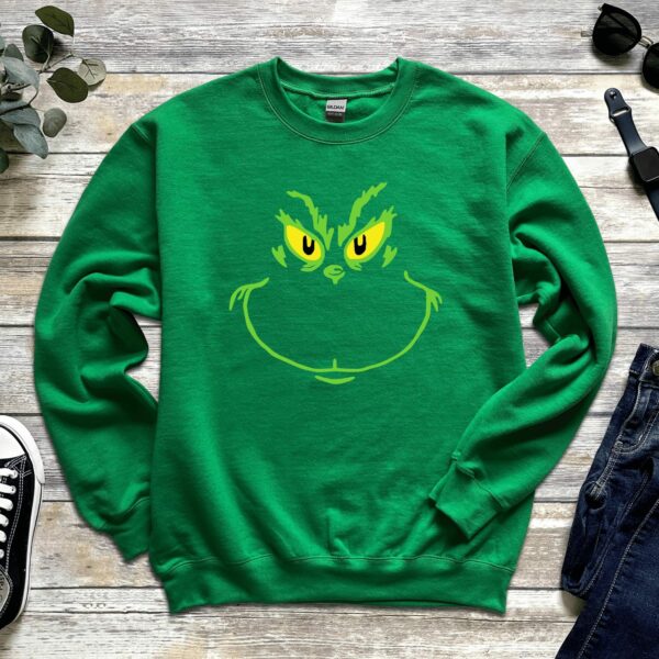 Grinch Smile Sweatshirt Grinchmas Sweatshirt Xmas Gift Hoodie Grinch Christmas Sweatshirt Funny Christmas Hoodie Family Movie Hoodie 4