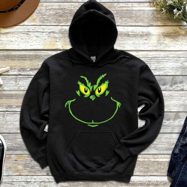 Grinch Smile Sweatshirt Grinchmas Sweatshirt Xmas Gift Hoodie Grinch Christmas Sweatshirt Funny Christmas Hoodie Family Movie Hoodie 6