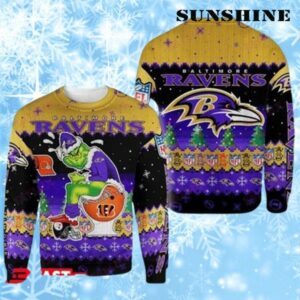 Grinch Toilet Baltimore Ravens Sweater 1 1