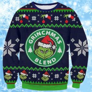 Grinchmas Blend Starbucks Grinch Ugly Christmas Sweater 2024 1 1