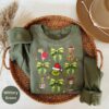 Grinchmas Coquette Bow Sweatshirt Green Fur Sweatshirt Santa Hat Sweatshirt Grinchmas Sweatshirt Christmas Lights Bow Funny Christmas 2